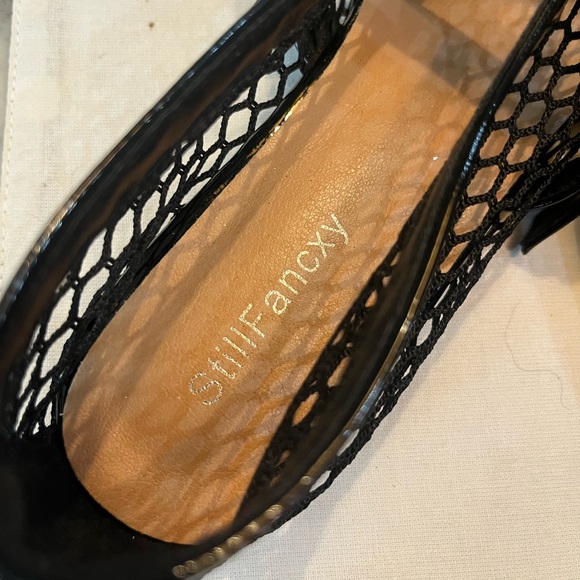 Women's Fishnet Mesh Ballet Flats with Buckle, Slip-On Mary Jane Flats SZ 7.5 - Picture 7 of 7